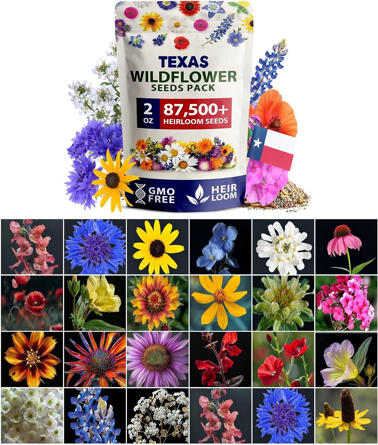 Zinnia Dahlia Seeds Pack - Non-GMO 524 Flower Seeds for Vibrant Pollinator Gardens | Easy-to-Grow Outdoor Blooms