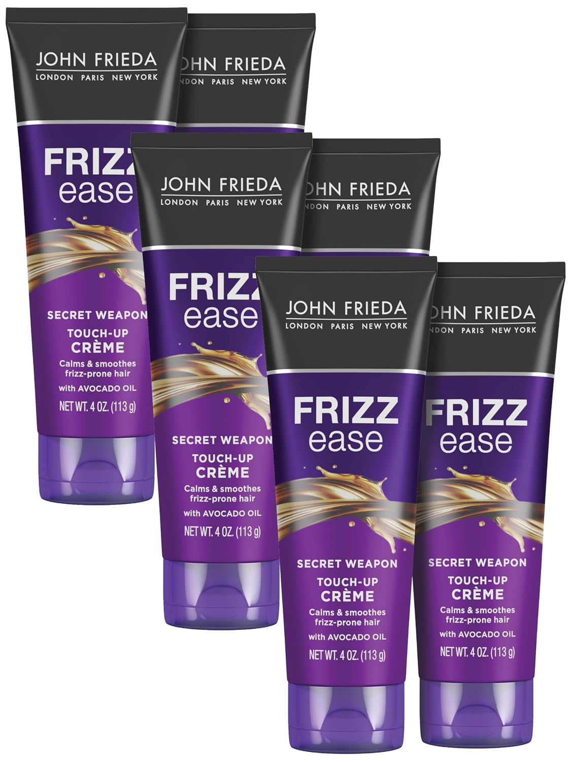 Frizz Ease Touch-Up Crème - Anti-Frizz Hair Smoothing Cream, 4 Oz | Pack of 2