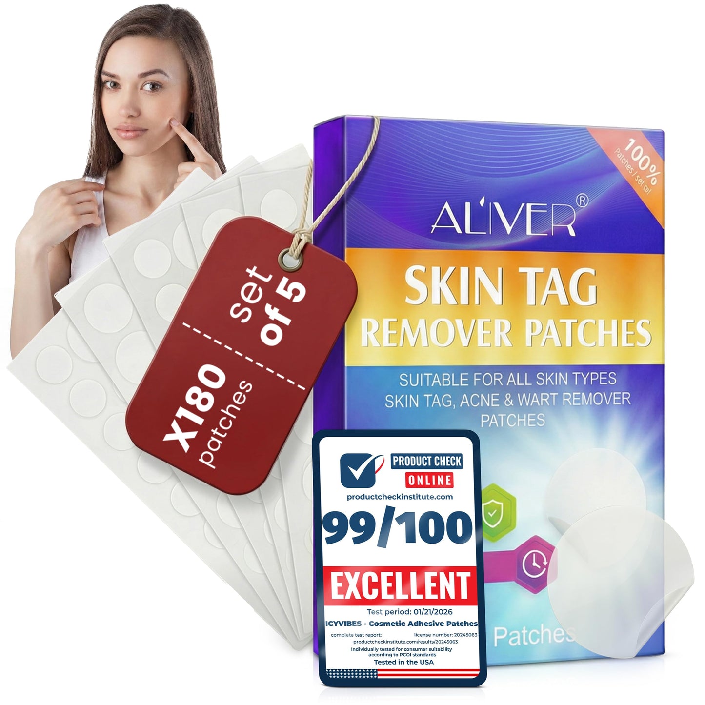 Premium 180 PCS Cosmetic Adhesive Patches Waterproof & Invisible Stickers Gentle and Skin Friendly Design, Easy to Apply Suitable for All Skin Types