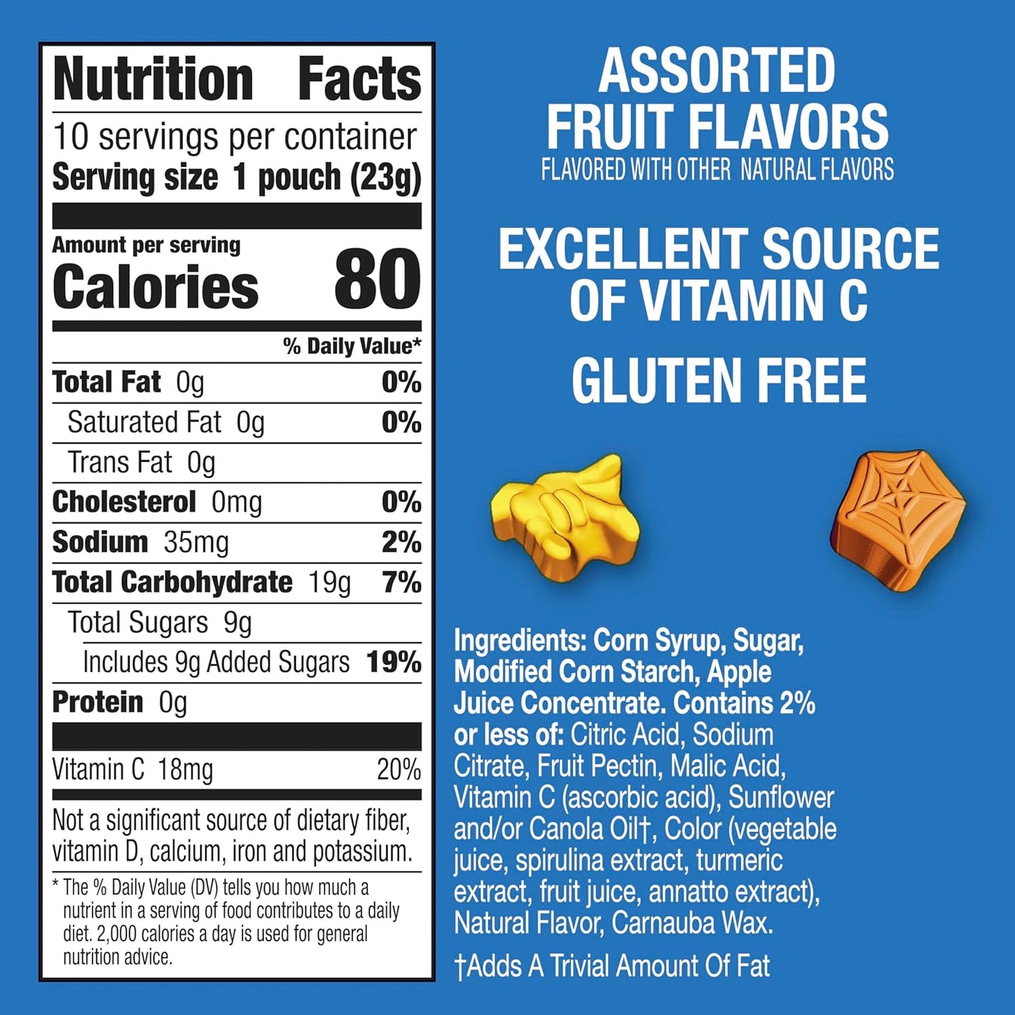 Spiderman Fruit Flavored Snacks - Gluten-Free Treat Pouches | 10 Count