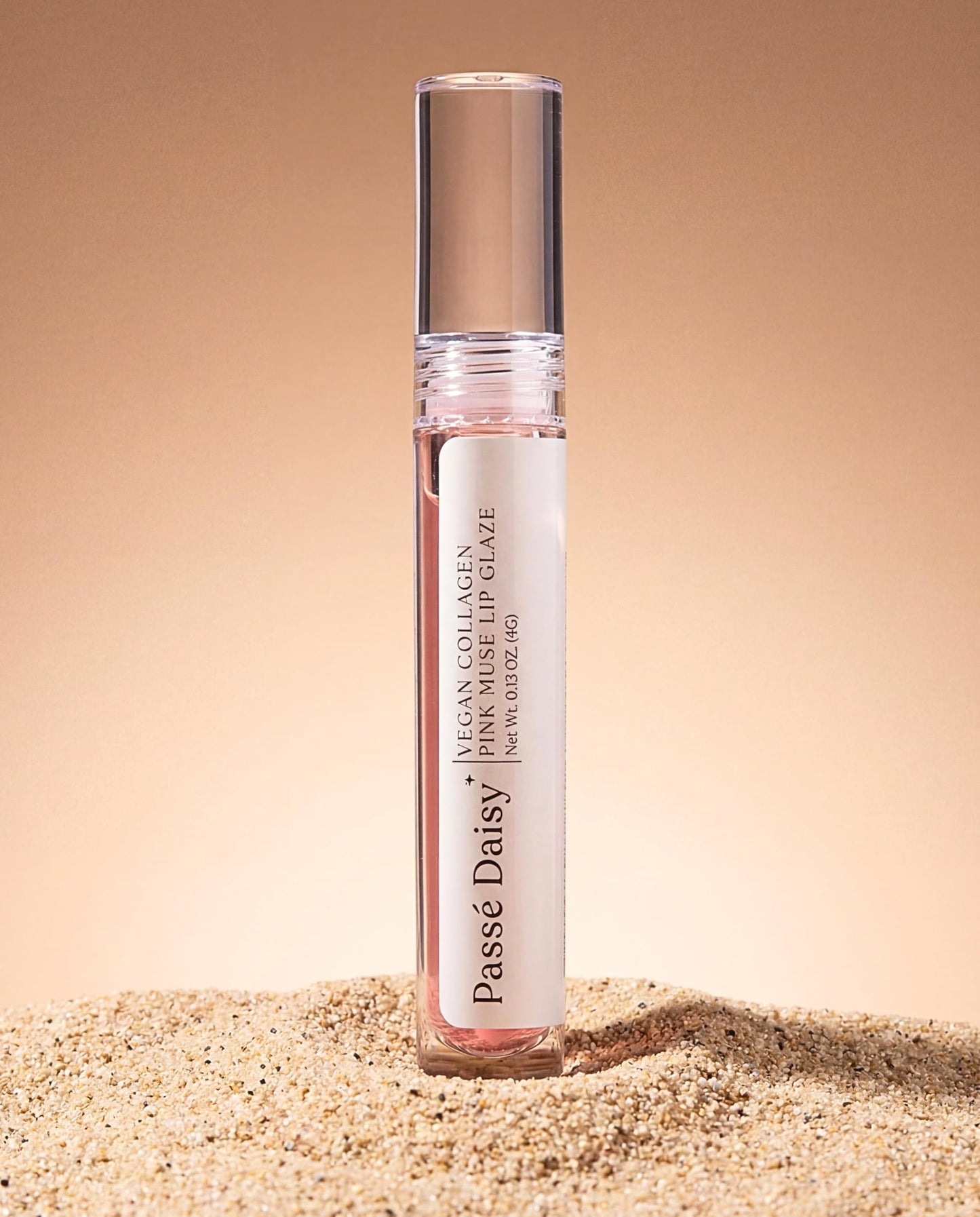Passé Daisy Vegan Collagen Lip Glaze Balm, Pink Muse Lip Glaze, Full-Size Silky Sheer Lip Gloss For a Fuller Look, For Hydrating Shine, Sulfate Free, Paraben Free, Natural Oils