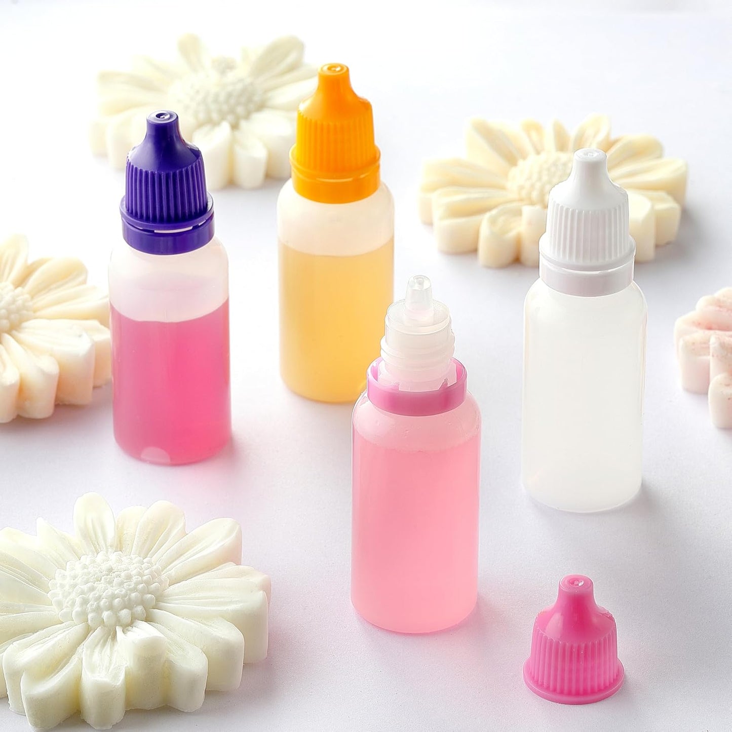 Mini Plastic Eye Dropper Bottles - 10PCS Refillable Travel Containers | 15ml (0.5oz) Squeezable