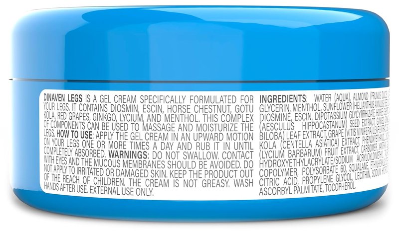 Dulac Cooling Leg Gel Cream - Refreshing Diosmin & Menthol Formula | Fast-Absorbing 3.38 fl oz