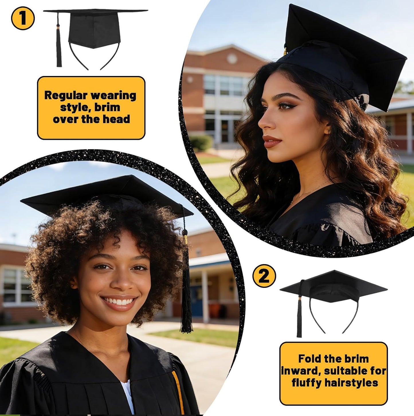 Graduation Cap Headband Holder - Securely Keeps Caps in Place | Perfect for Graduates & Students