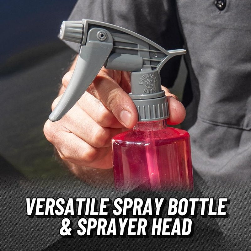 Heavy Duty Bottle Sprayer - Chemical Resistant Trigger for Car Detailing | Adjustable Mist to Stream, 16 Oz, 3 Pack