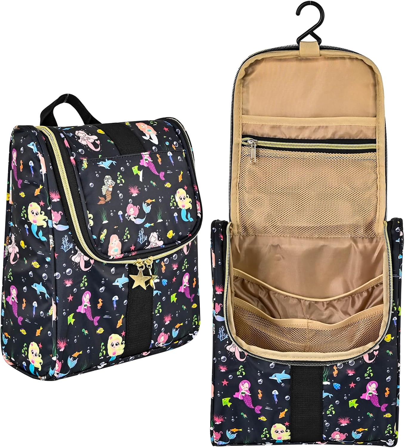Cute Cartoon Kids Toiletry Bag - Travel Makeup Organizer for Boys & Girls | Dinosaurs Design