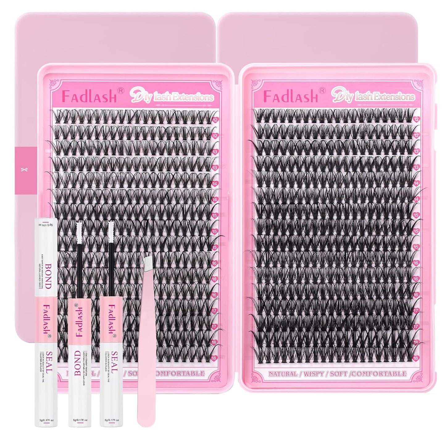 Eyelash Clusters - 80D & 100D D Curl Individual Lashes | 496PCS DIY Extensions 12-18mm