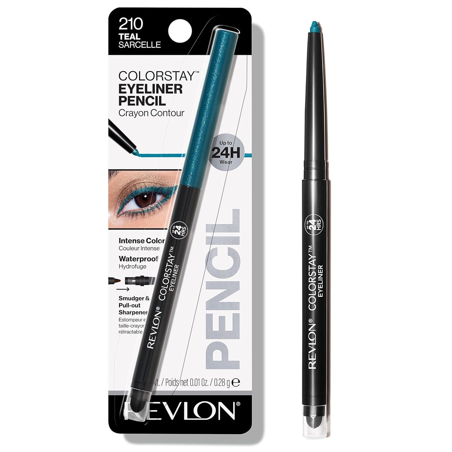 Revlon ColorStay Waterproof Eyeliner Pencil - Smudge-Proof Matte Finish, 203 Brown | 0.01 oz