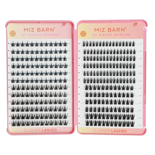 Individual Cluster Lash Extensions Kit - 312PCS Wispy Manga Lashes for Self-Application | 4 Styles Included