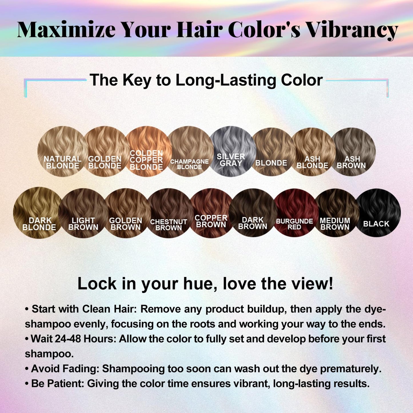 Natural Hair Dye Shampoo & Conditioner Bundle - 3-in-1 Gray Coverage & Deep Moisture | Vegan, Sulfate-Free, 2x400ml (Champagne Blonde)