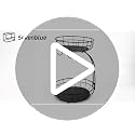 2 Tier Space-Saving Fruit Basket with Banana Hook for Kitchen