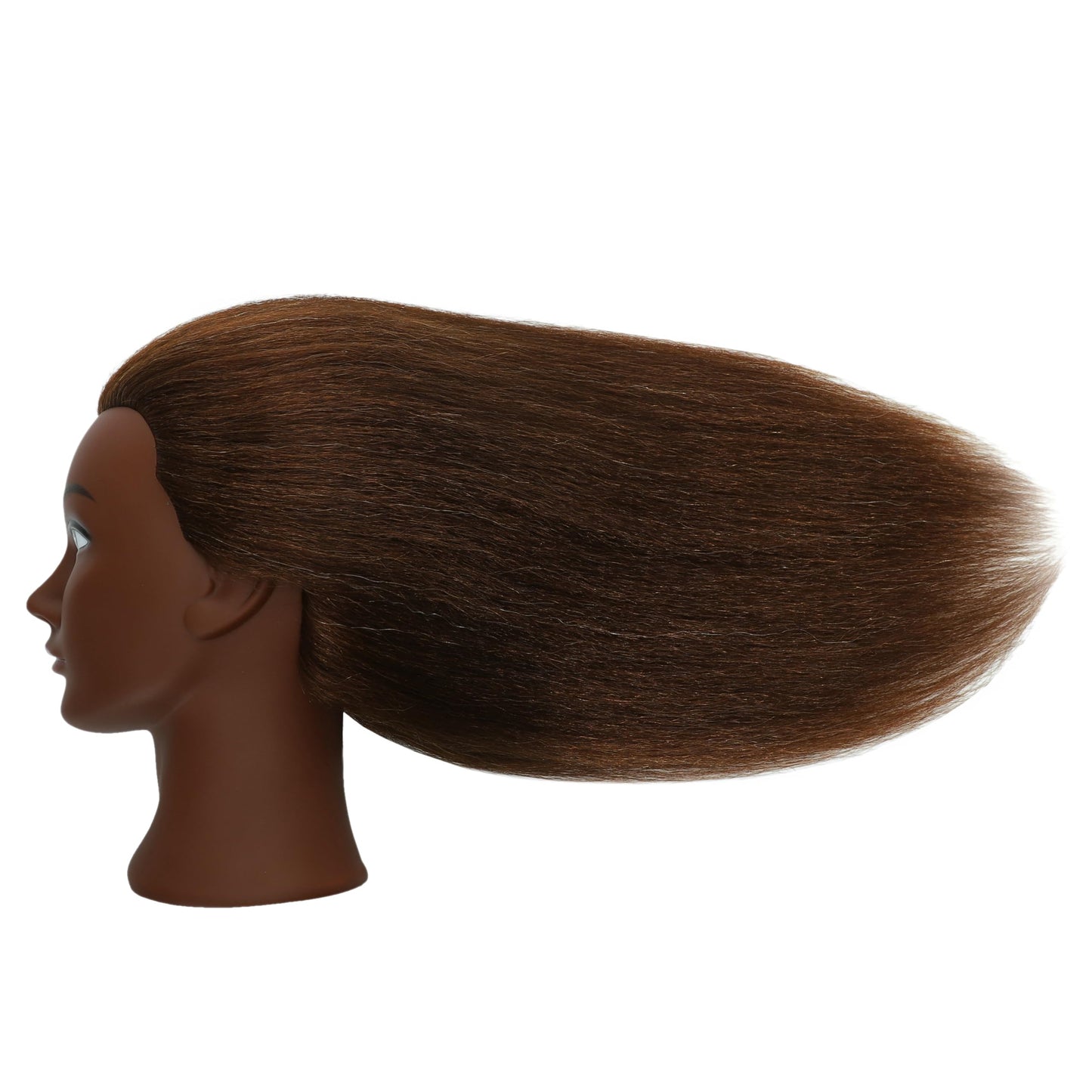 QACIEH 100% Human Hair Mannequin Head Practice Styling Braiding with Stand
