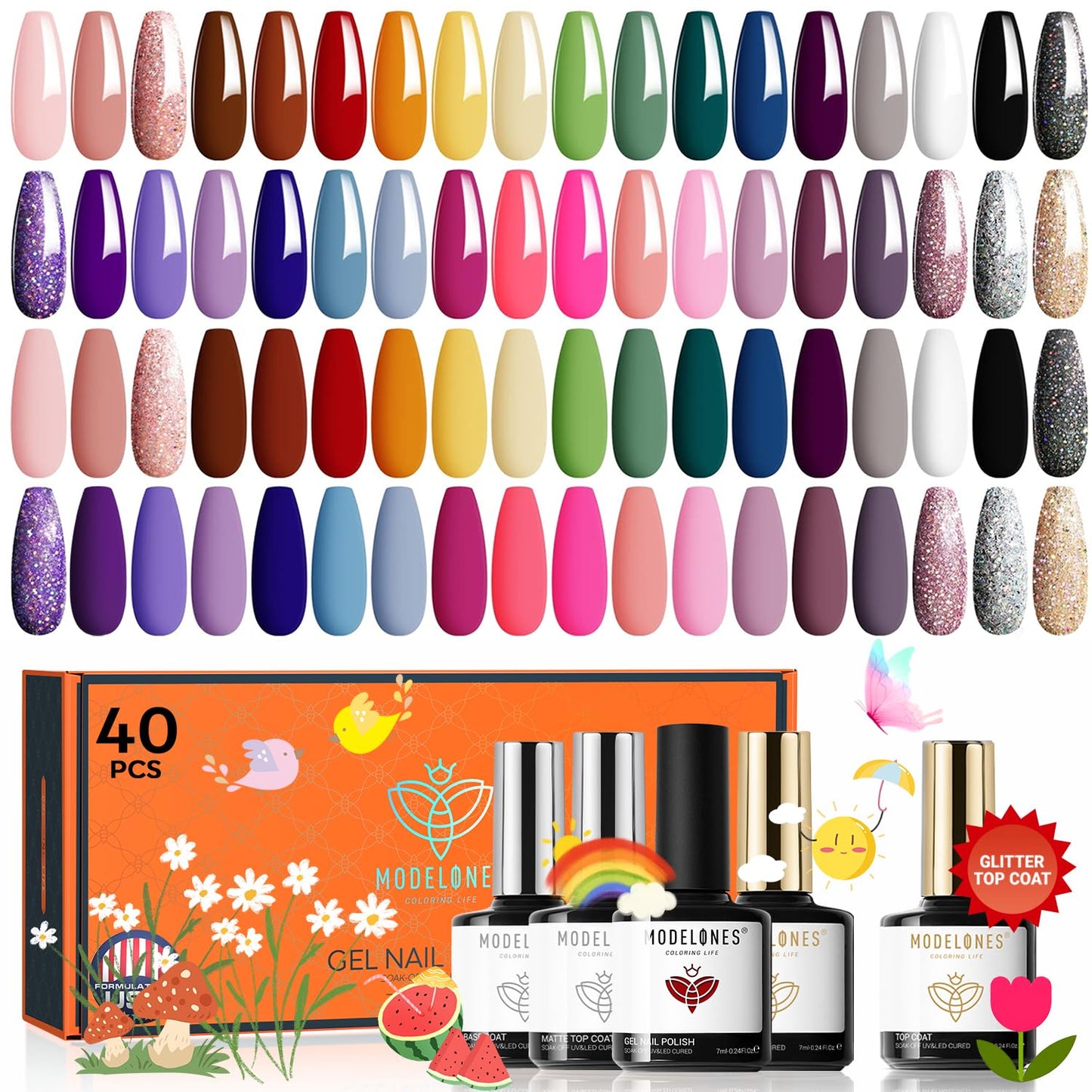 Modelones 5D Cat Eye Nail Magnet Tool Set - 360° Rotating U-Shaped, Ball, Hole & Heart Magnets for Gel Polish Art | 5 Pieces