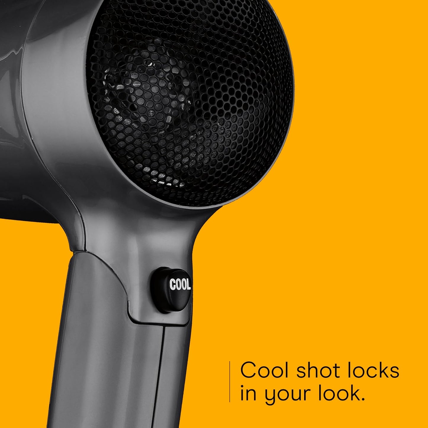 Conair Travel Hair Dryer - 1875W Dual Voltage Compact Blow Dryer | Gray, Folding Handle