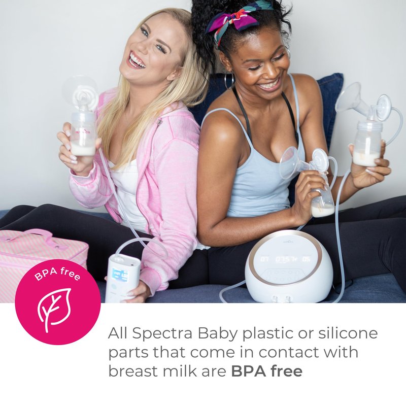 Spectra - Premium Breast Milk Pump Accessory Kit with Baby Bottles - Medium 24mm - Breast Pump Accessories - 2 Pack