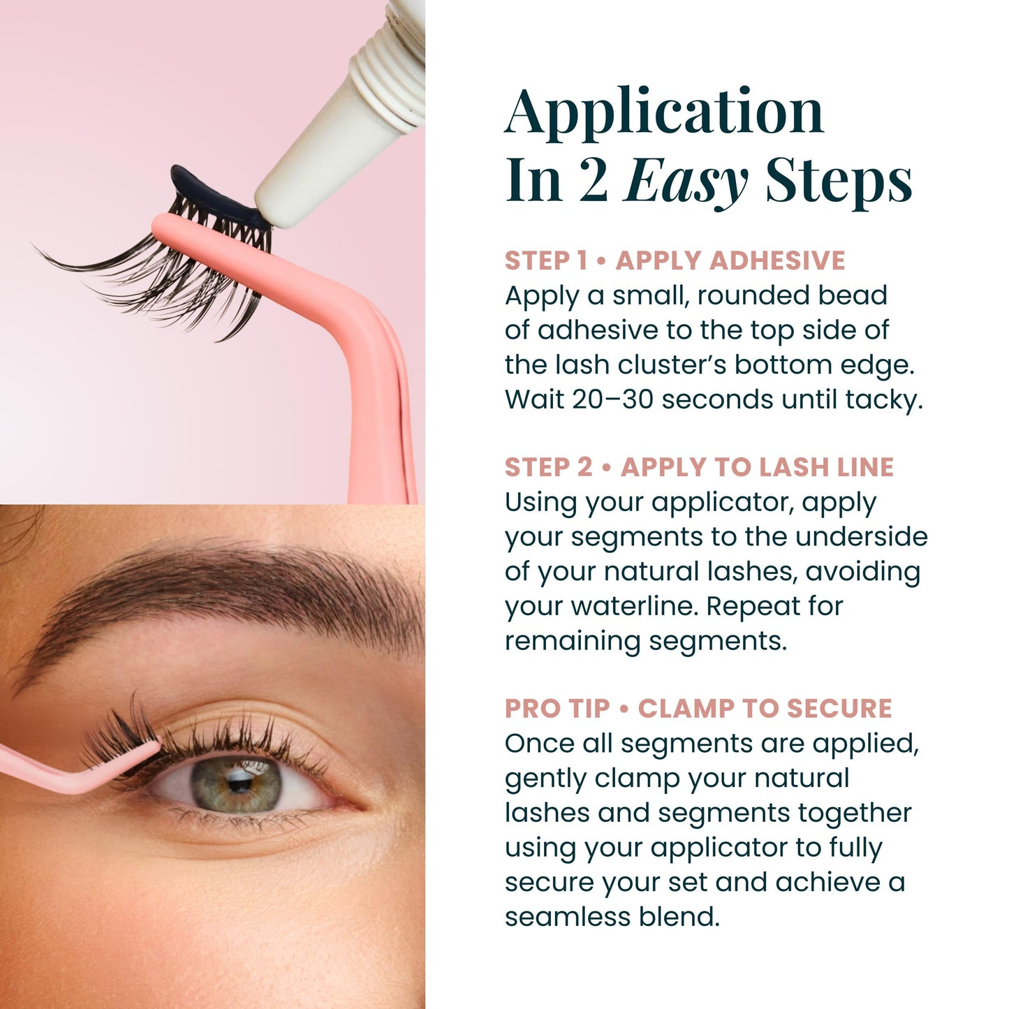 FlutterHabit The Sweetheart prepTECH Classic 6 Pair Underlash Extensions, 11–13mm Natural Curl Lash Clusters, Under Lash Eyelashes Home Application, Medium Volume Doll Eye, Adhesive Required