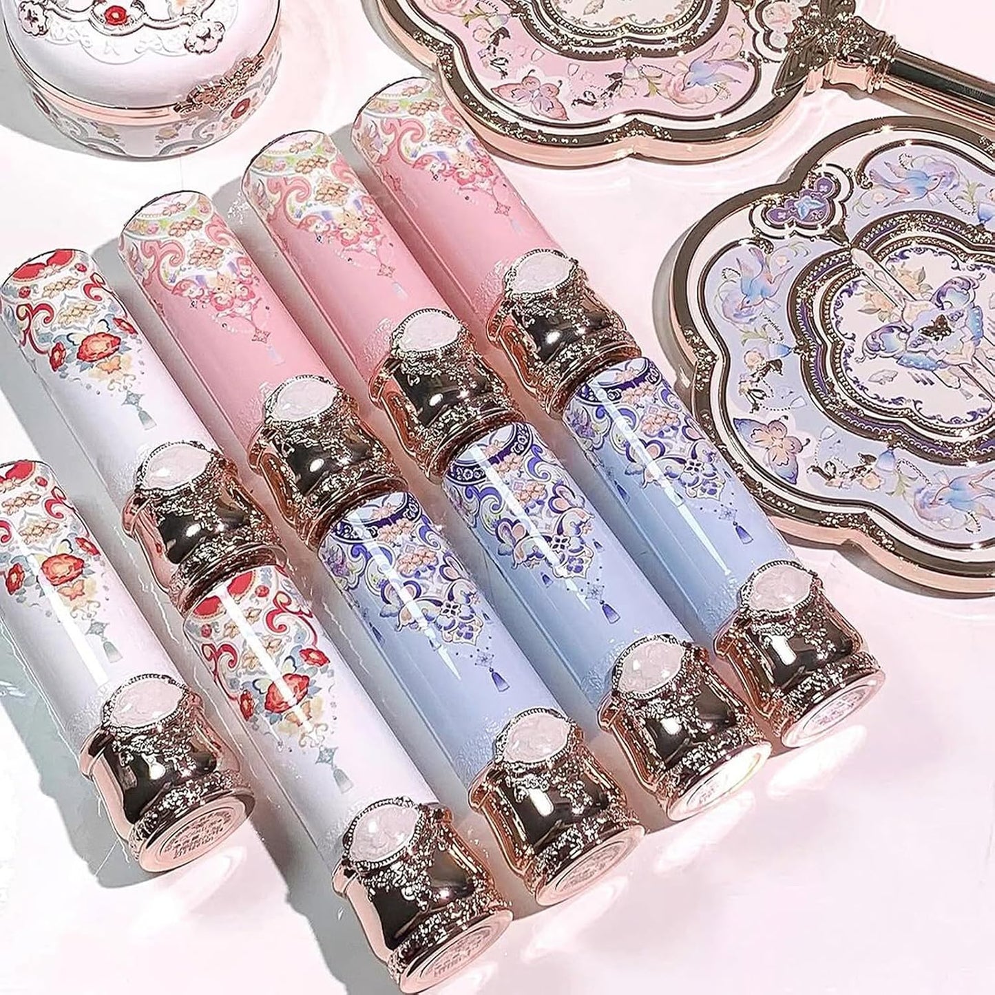 Little Angel Cream Blush & Butterfly Cloud Lipstick Set - Buildable, Blendable Dewy Makeup | Blush 04 Rose Ashes & Lipstick C08 Sunset Clouds