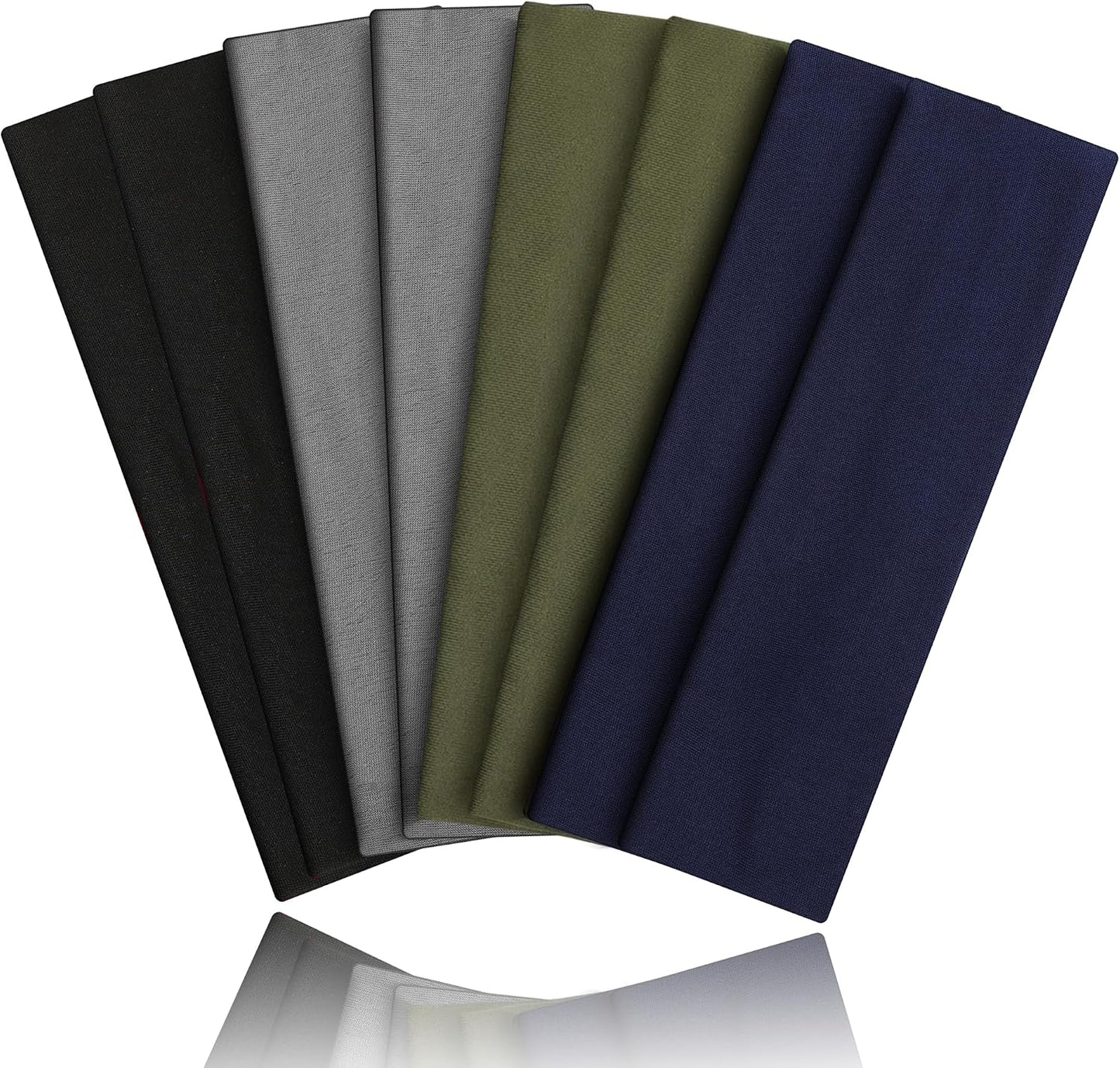 Non-Slip Sports Headbands - 8PCS Elastic Running Bands for Men & Women | Soft, Sweat-Absorbent Design
