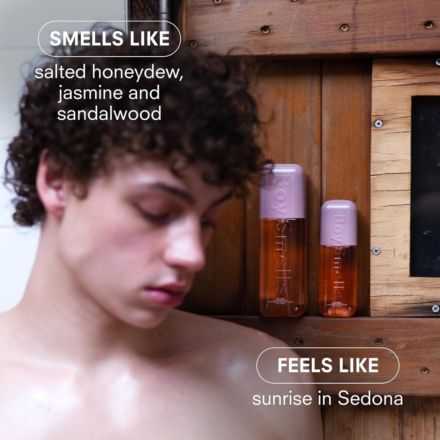 Boy Smells Soft Wood Hair & Body Mist - Fresh Woody Fragrance with Honeydew, Jasmine & Sandalwood | Spa Smells Collection