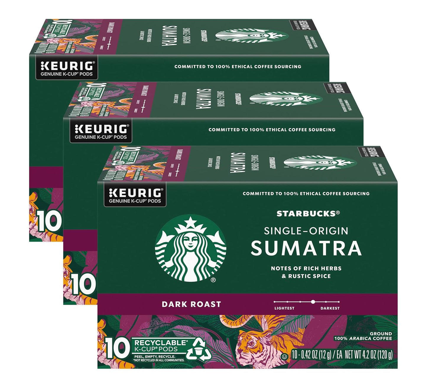 Starbucks K-Cup Coffee Pods - Dark Roast French Roast for Hot or Iced Coffee | 96 Count