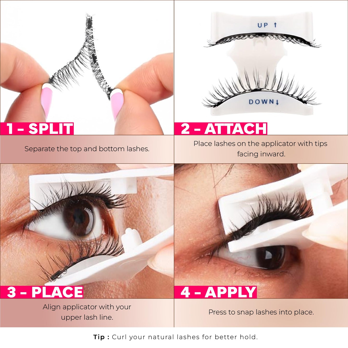 Magnetic Eyelashes with Applicator, Reusable Magnetic Eyelashes Natural Look, No Glue Needed False Soft Thick Lashes Kit Without Eyeliner, Portable Lashes for Eye Makeup (Mega)