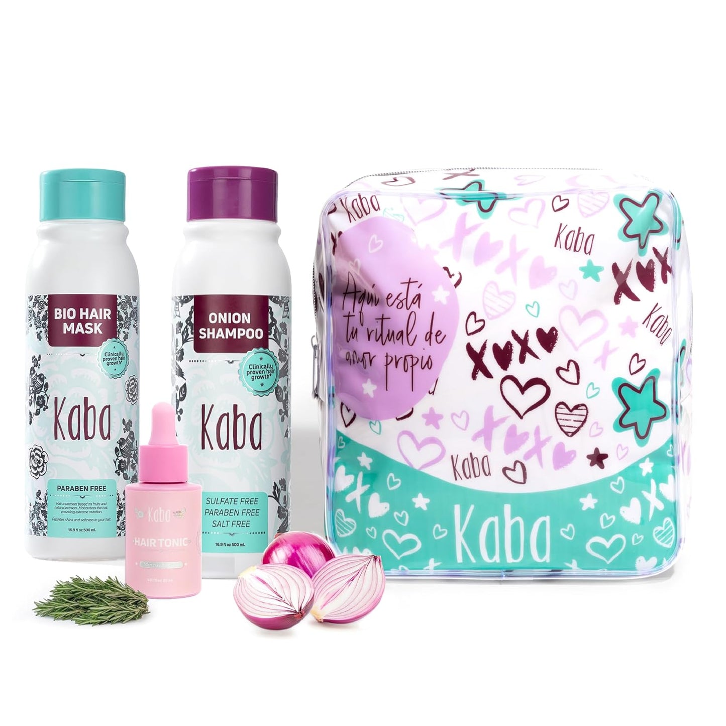 Hair Treatment Kit for Growth - Intense Care Set of 3 with Red Onion Shampoo & Tonic | Complete Hair Care Solution