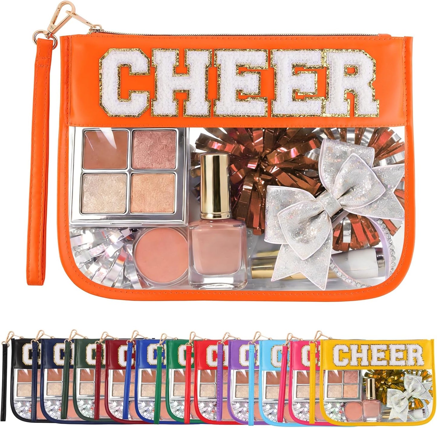 Dance Bag | Chenille Letter Clear Cosmetic Bag for Dancers - Essential Makeup Organizer for Girls & Women