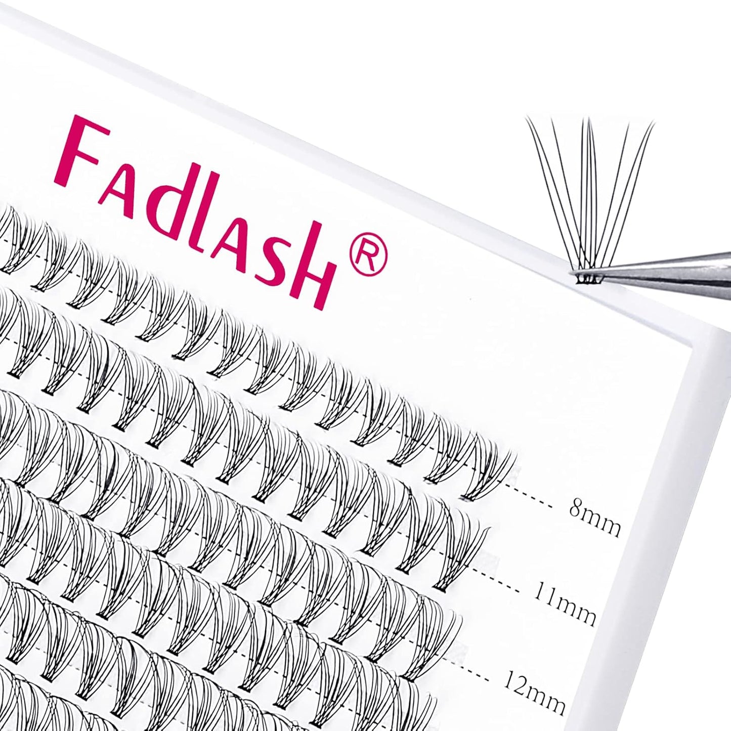 FADLASH Natural Eyelash Clusters - Fluffy 100D/200D Extensions | DIY Home Use, 8-16mm D Curl, 2 Pack