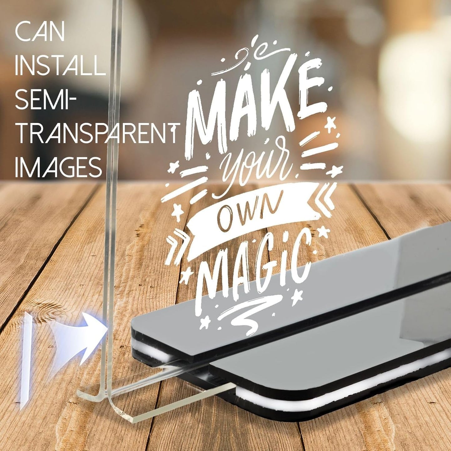 Acrylic Sign Holder - 12x8 Two-Sided Display Stand | 4 Pack for Cafes, Shops, Events