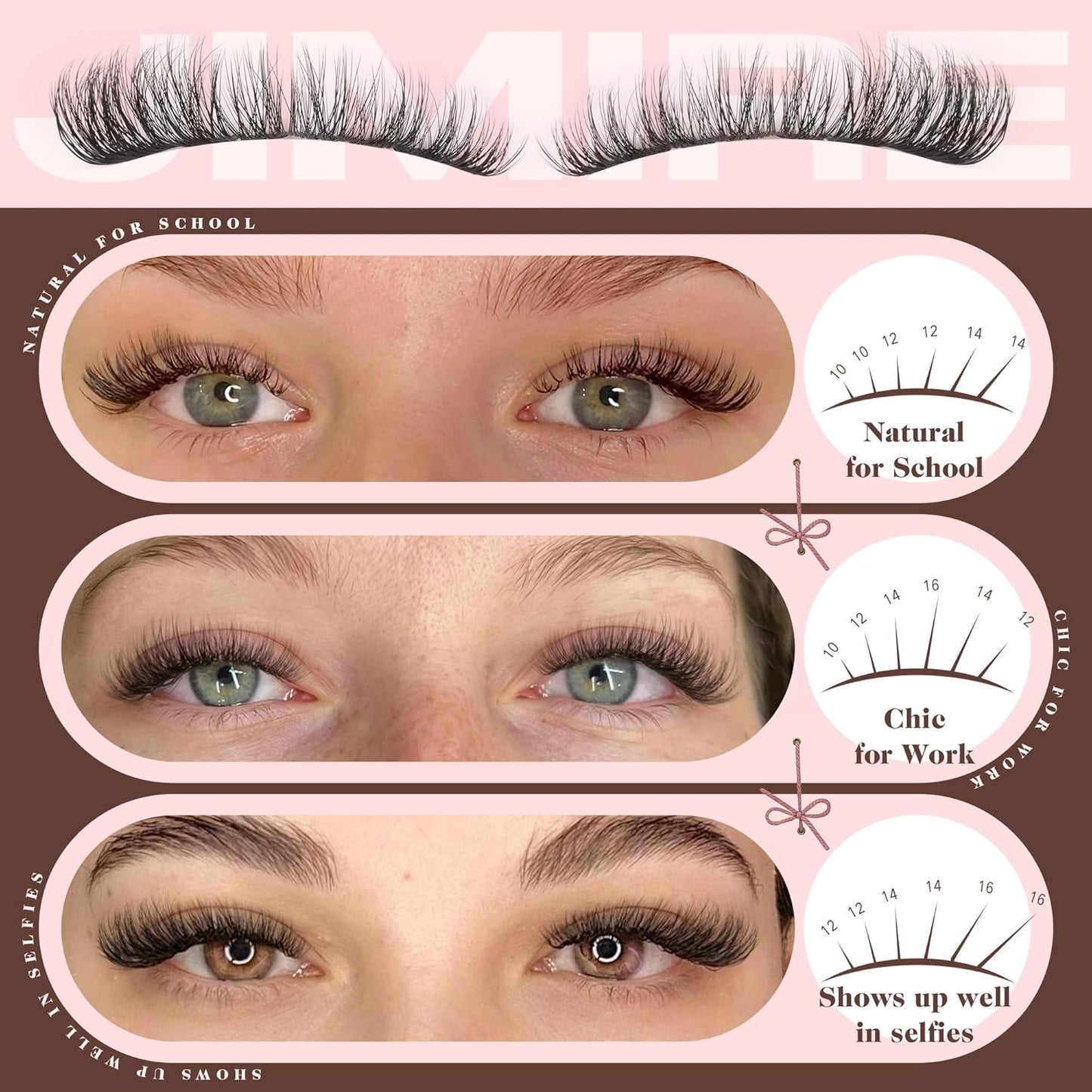 Wispy Lash Clusters - Natural Eyelash Extensions 10-16MM D Curl | 168Pcs Fluffy Individual Lashes