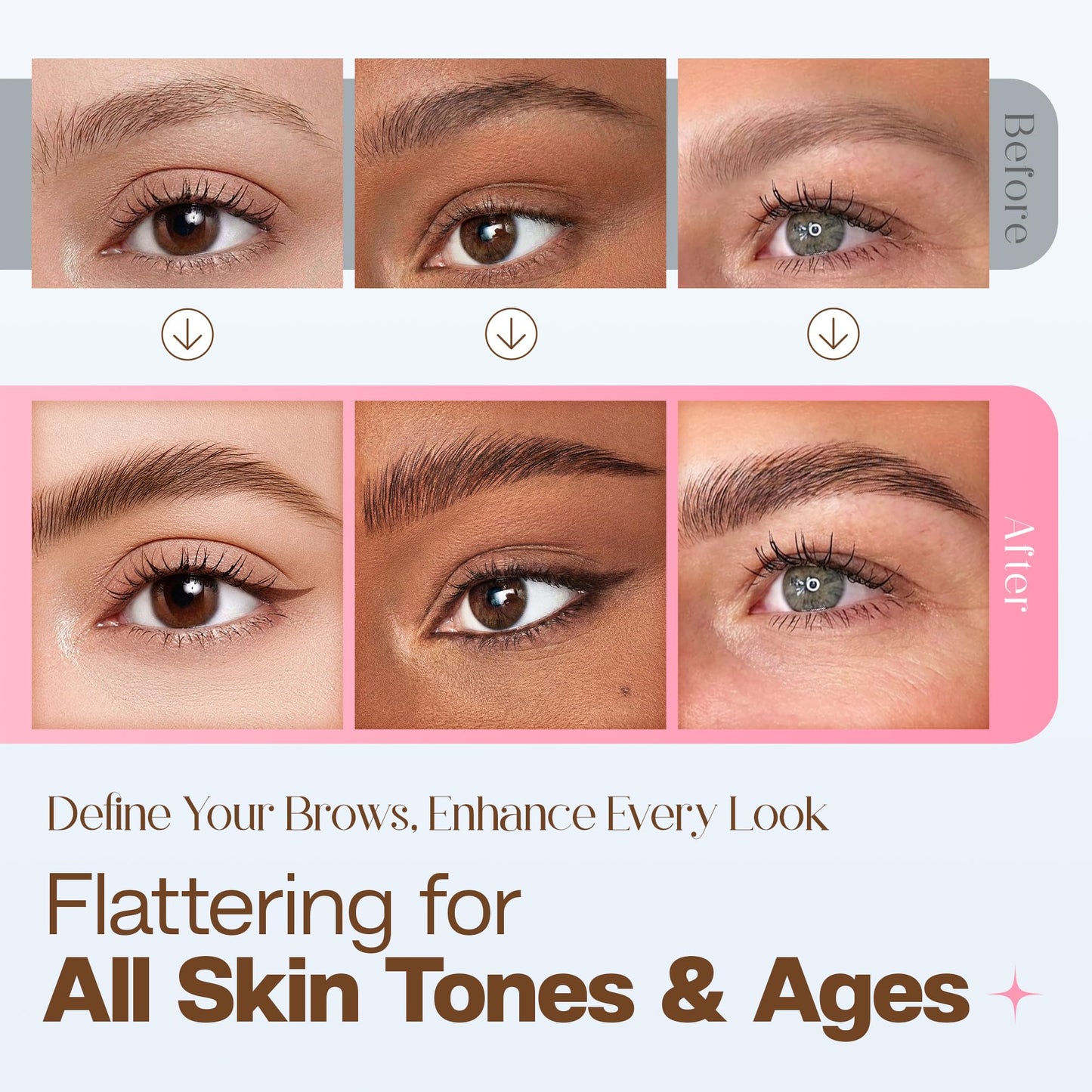 CALAILIS Eyebrow Pencils for Women, 2-in-1 Upgrade Microblading 4D and Precise Brush-Tip Dual-Ended Liquid Eyebrow Pencil, Waterproof Stay on All Day, Create Natural Hair-Like Brows (Light Brown)