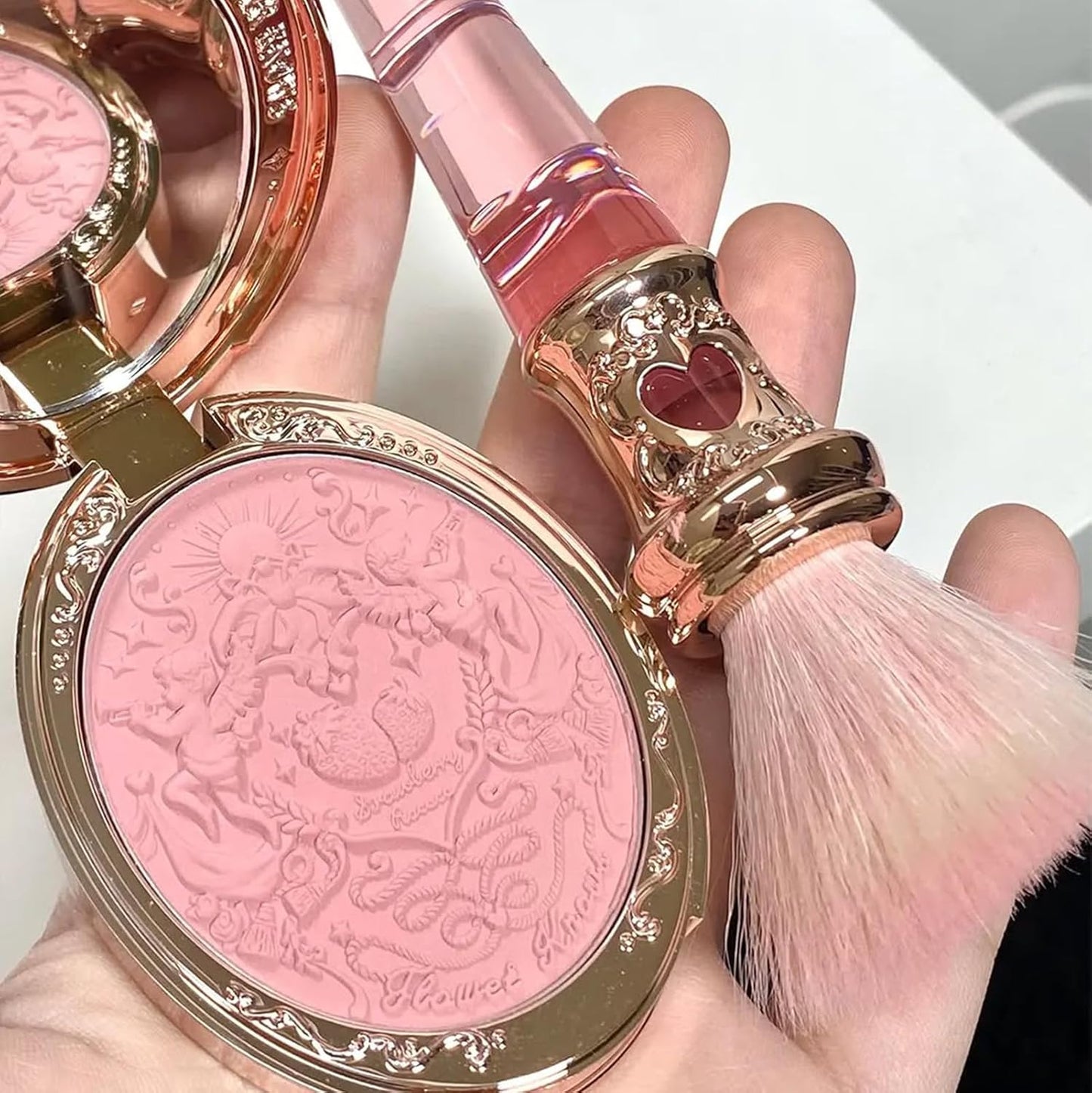 Strawberry Rococo Blush - Rose Pink Matte Powder for Cheeks | Buildable & Blendable 0.17 Oz