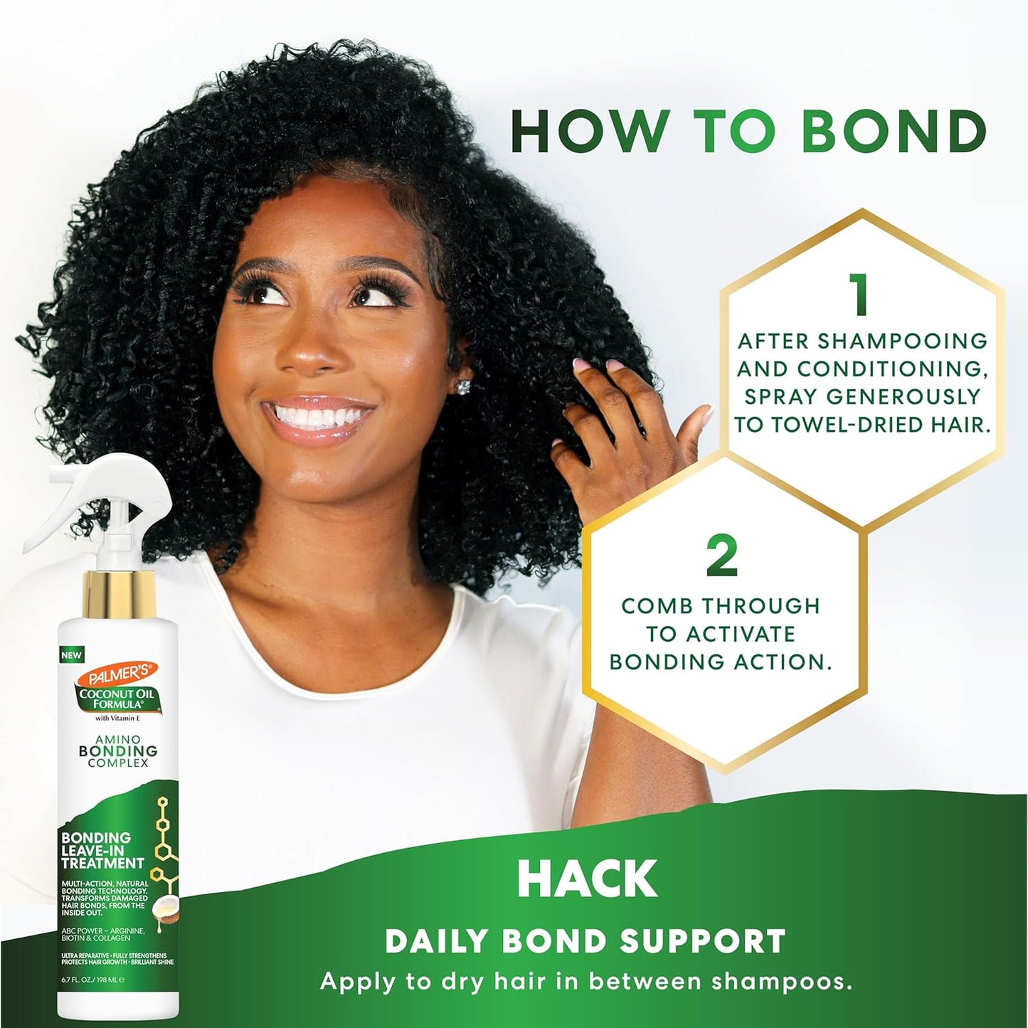 Palmer's Amino Bonding Complex Leave-In Conditioner Spray - Coconut Oil & Vitamin E, Anti-Frizz, 6.7 fl. oz