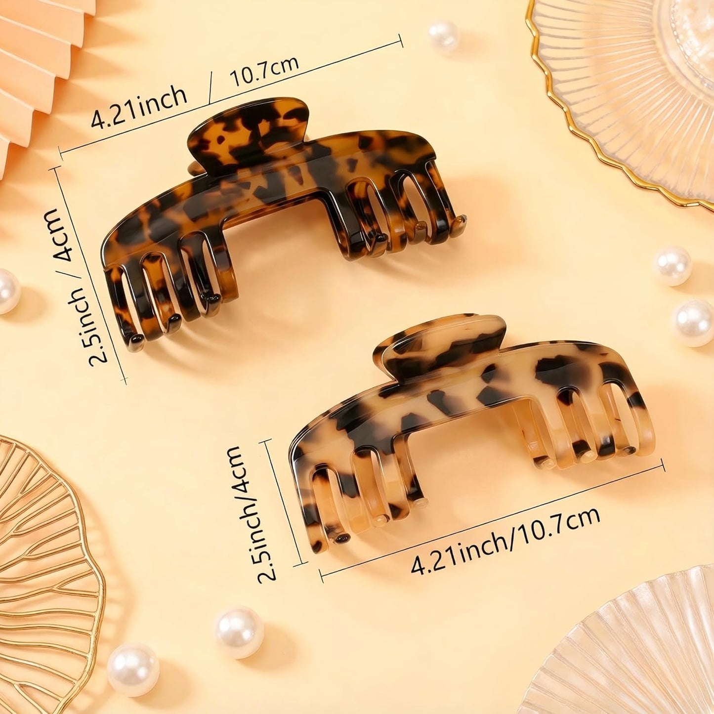 Hair Claw Clips - Non-Slip Acetate Clips for Baseball Caps | Durable Grip Hair Accessories for Women & Girls