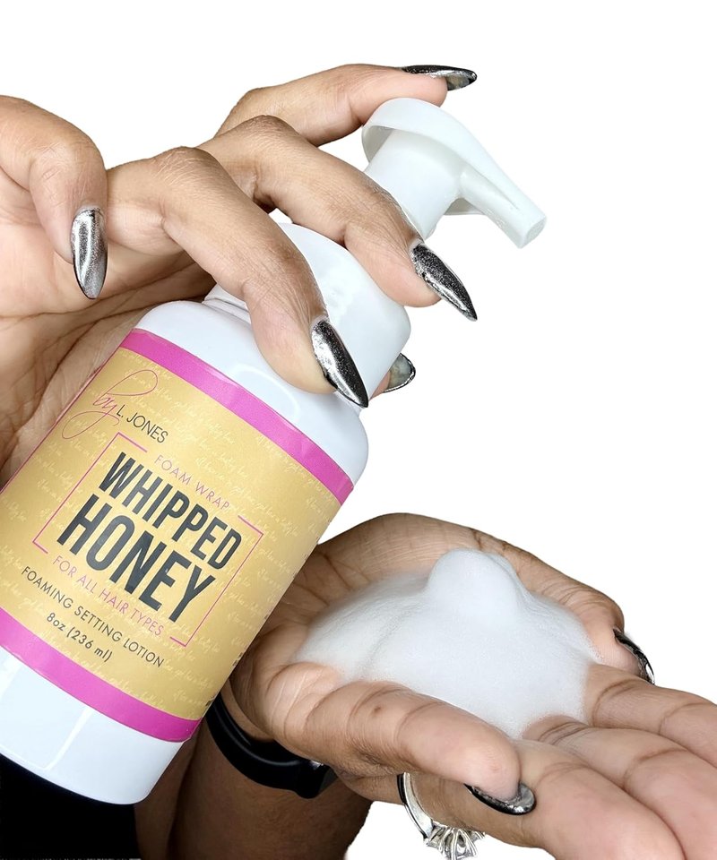 Whipped Honey Foam Wrap – Lightweight Setting Mousse for Silk Press & Styles | Anti-Frizz, Fast-Drying Hold for All Hair Types