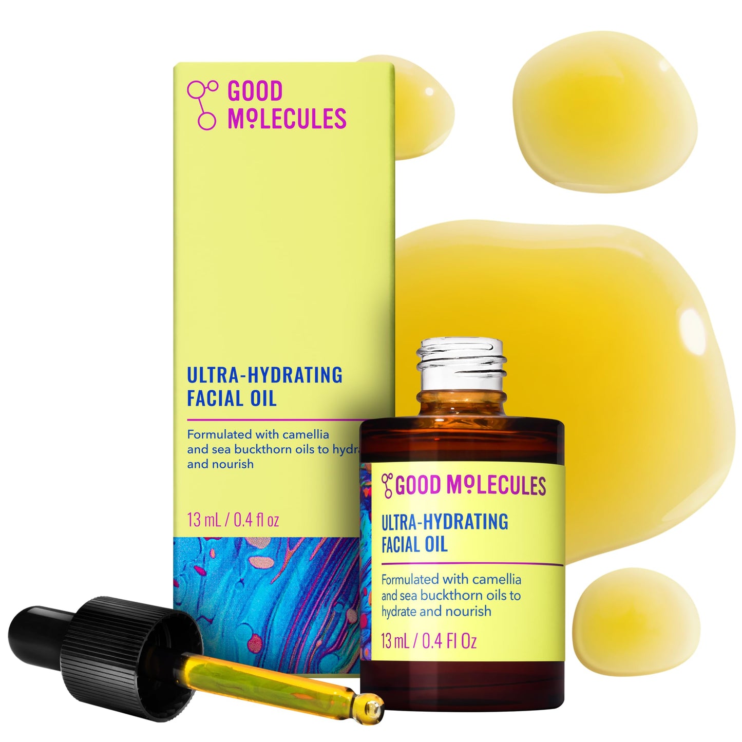 Good Molecules Ultra-Hydrating Facial Oil - Face Moisturizer with Nourishing Sea Buckthorn and Camellia Oils - Hydrating Skin Care for Face