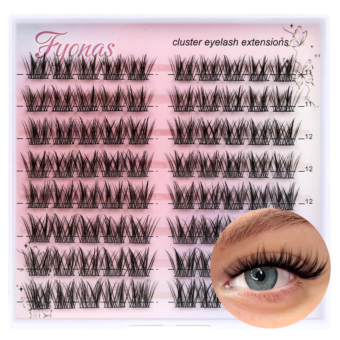 Manga Eyelash Clusters - Spiky Individual Lashes for Volume & Cosplay | 80Pcs C Curl