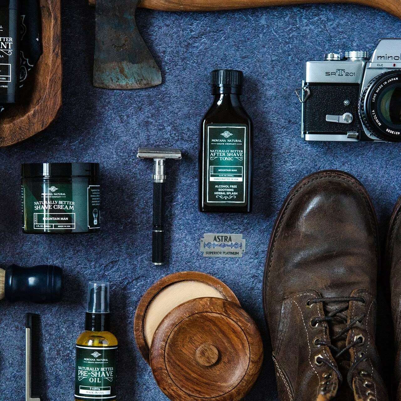 MNSC Glacier Naturally Better Pump Shave Cream - Smooth, Hypoallergenic, All-Natural, & Handcrafted in USA