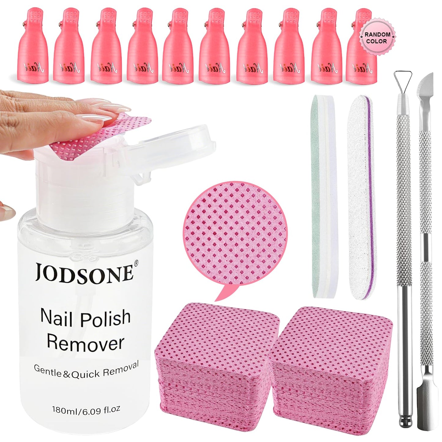 JODSONE Gel Nail Remover Set - 3Pcs 10ml Top & Base Coat for Quick Home Use | UV Light Curing Required