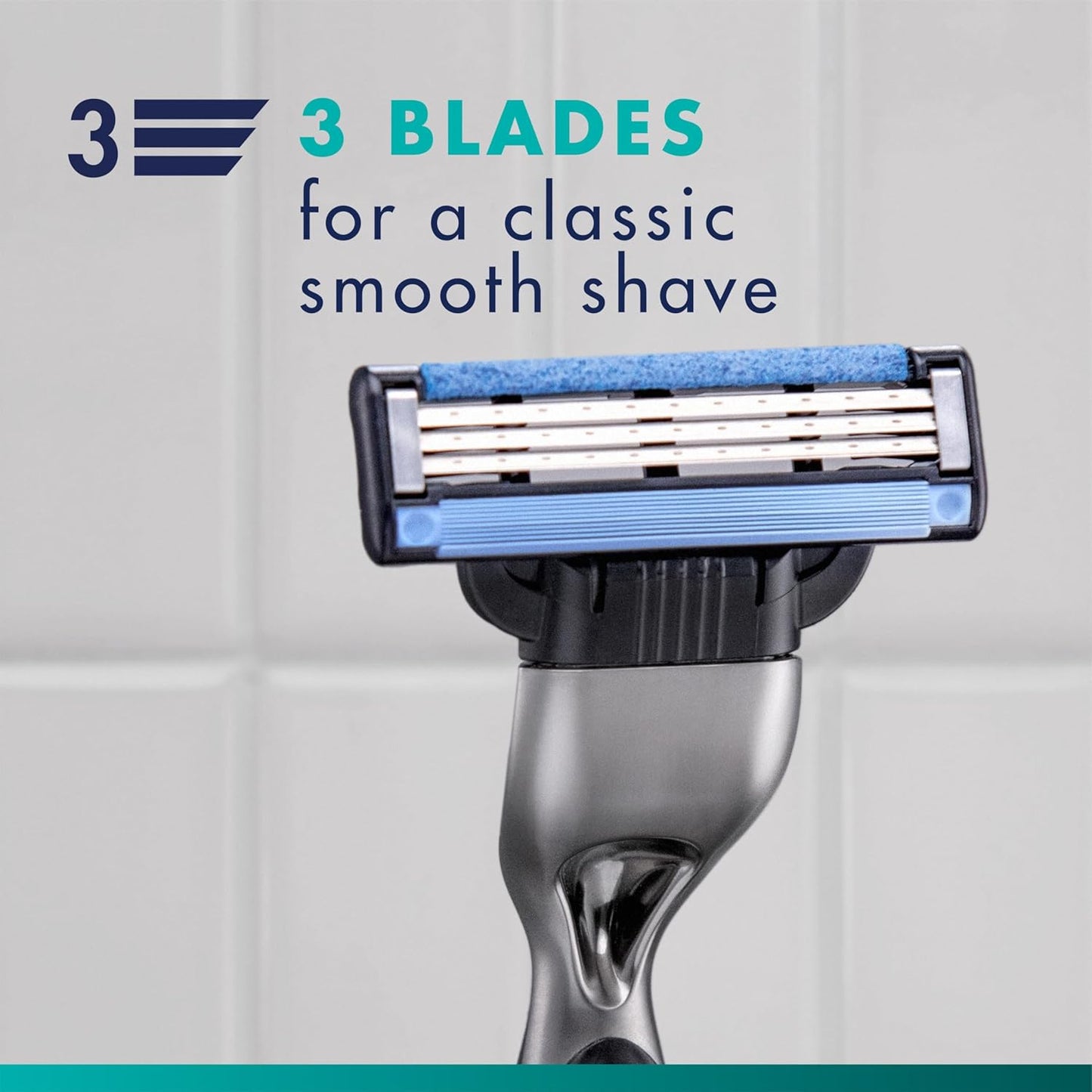 Gillette Mach3 Shaving Razor for Men - 3-Blade Handle & 10 Blade Refills | Smooth Grooming Experience