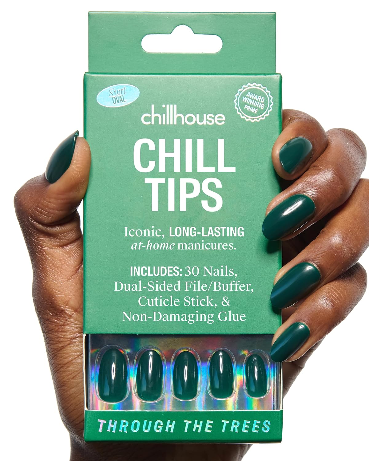 Chillhouse Press-On Nails Kit | Chill Tips - Almond Shape, 30 Customizable Sizes for Up to 2 Weeks Wear