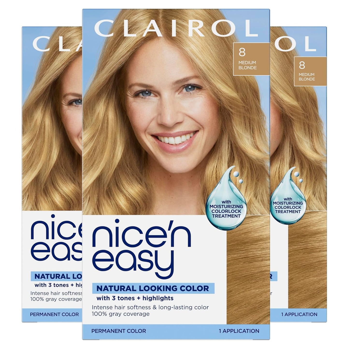 Clairol Nice'n Easy Permanent Hair Dye - Blackest Black | 100% Gray Coverage & Long-Lasting Shine | Single Pack