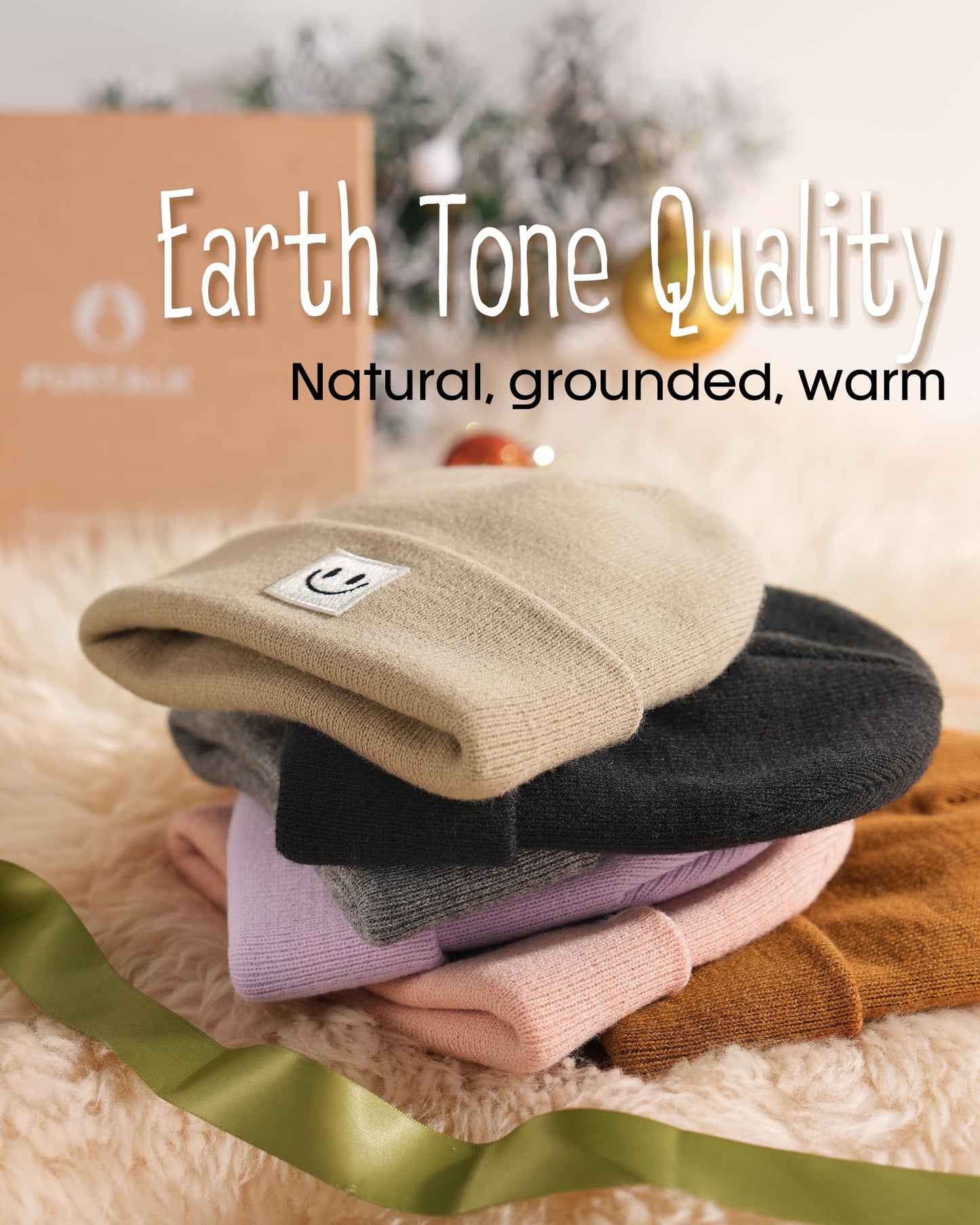 FURTALK 3 Pack Toddler Kids Beanie Baby Winter Hat Knit Boys Girls Kids Embroidered Warm Cap