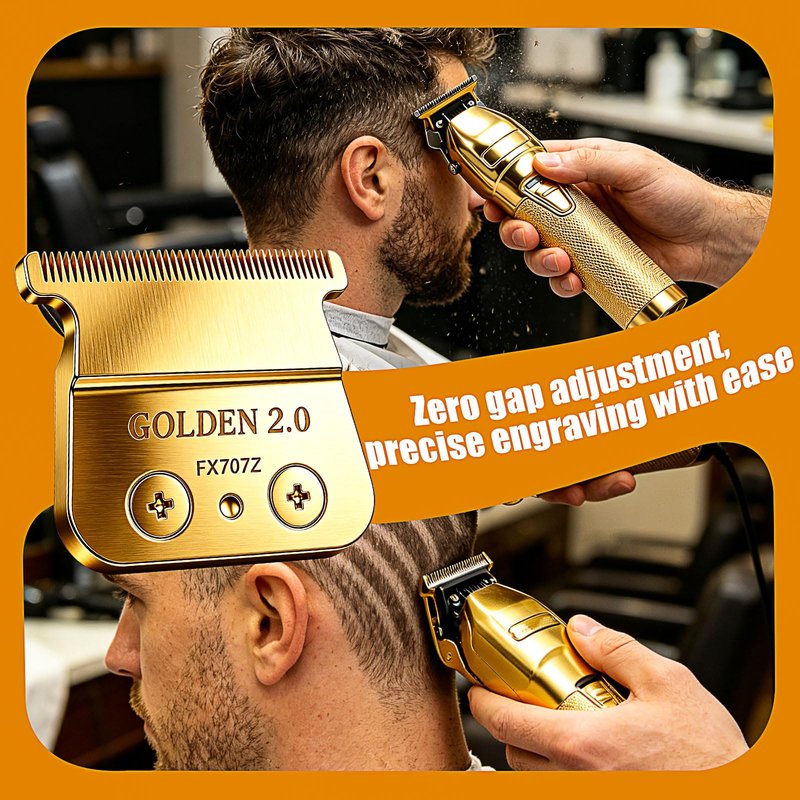 Replacement Blade for BaByliss PRO Hair Trimmers (FX787, FX799) and LoPROFX Trimmers (FX726, FX729) (Gold/2PCS)