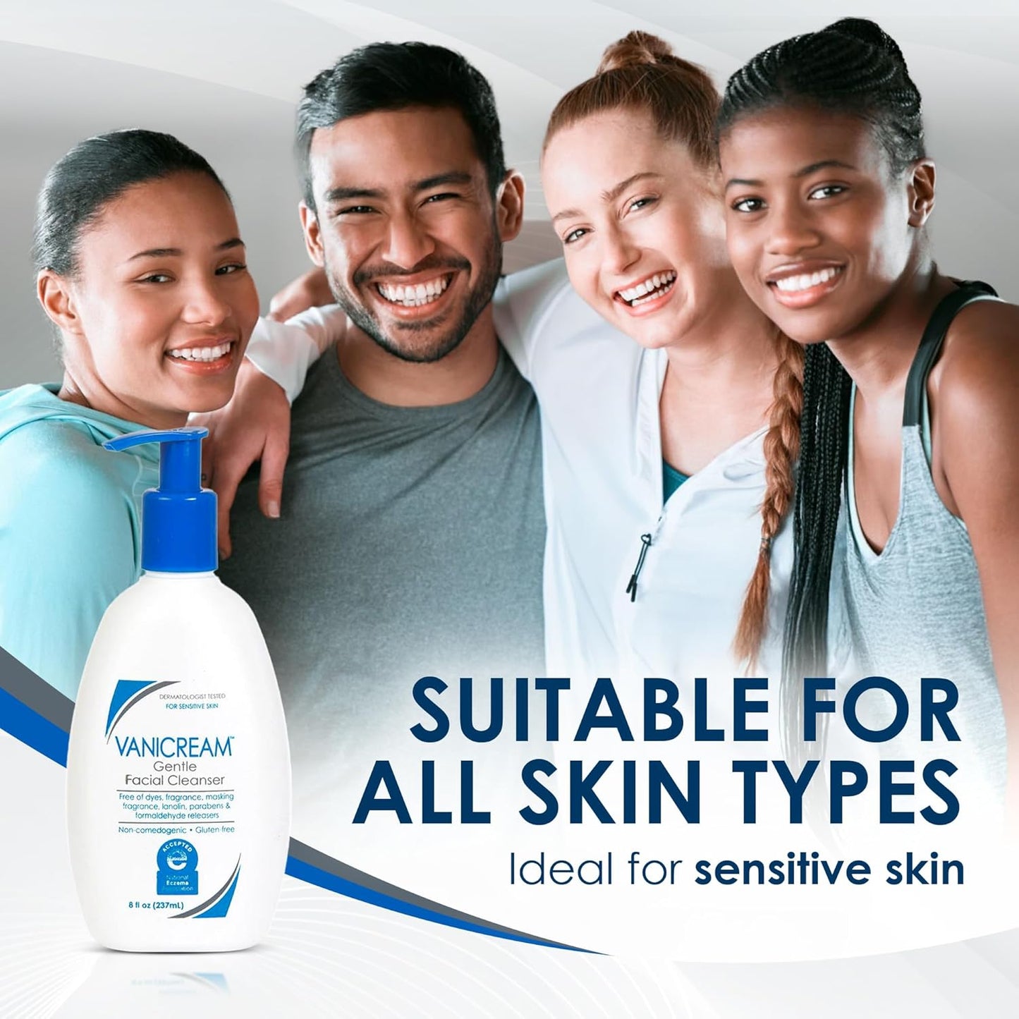 Vanicream Gentle Facial Cleanser - Sensitive Skin Formula, Pump Dispenser - 8 fl oz