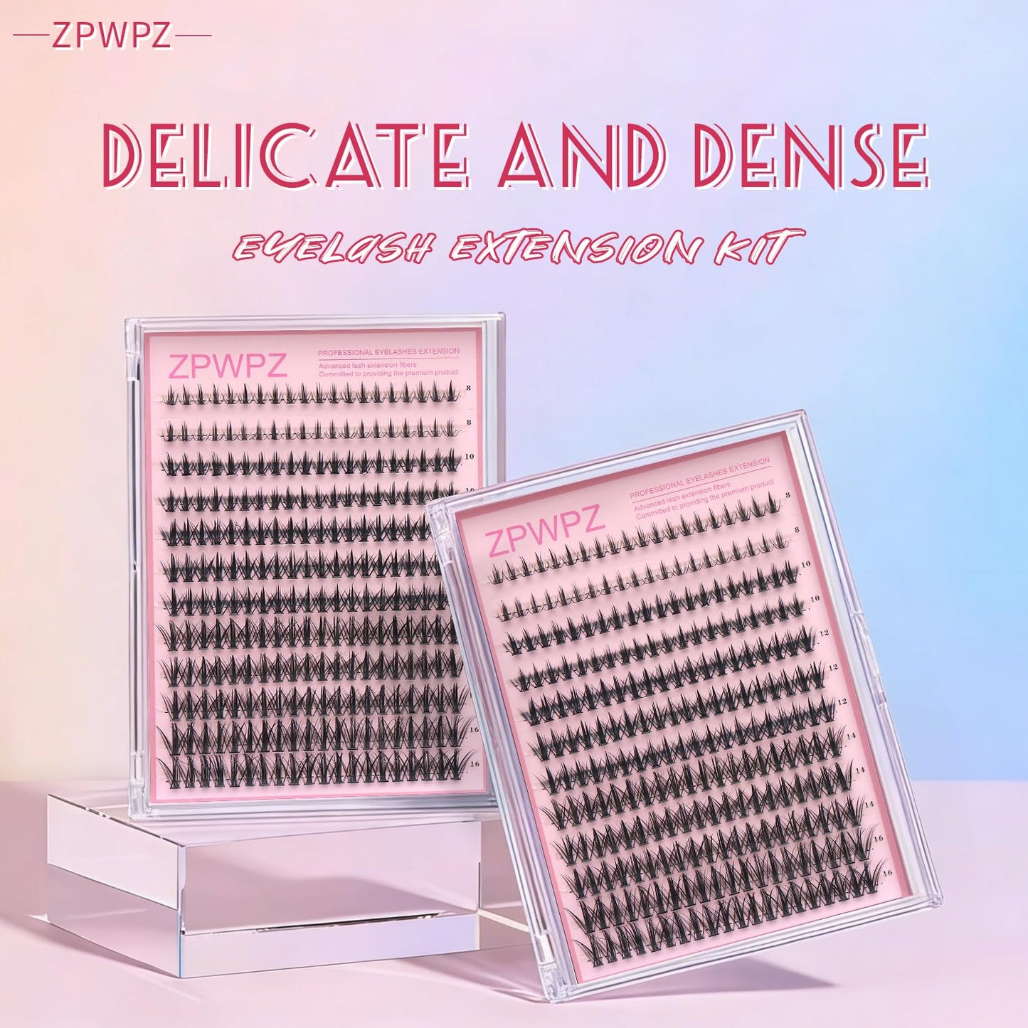 Manga Lash Clusters Kit - Spiky Eyelash Extensions with Bond & Seal | 240 Pcs Anime Lashes