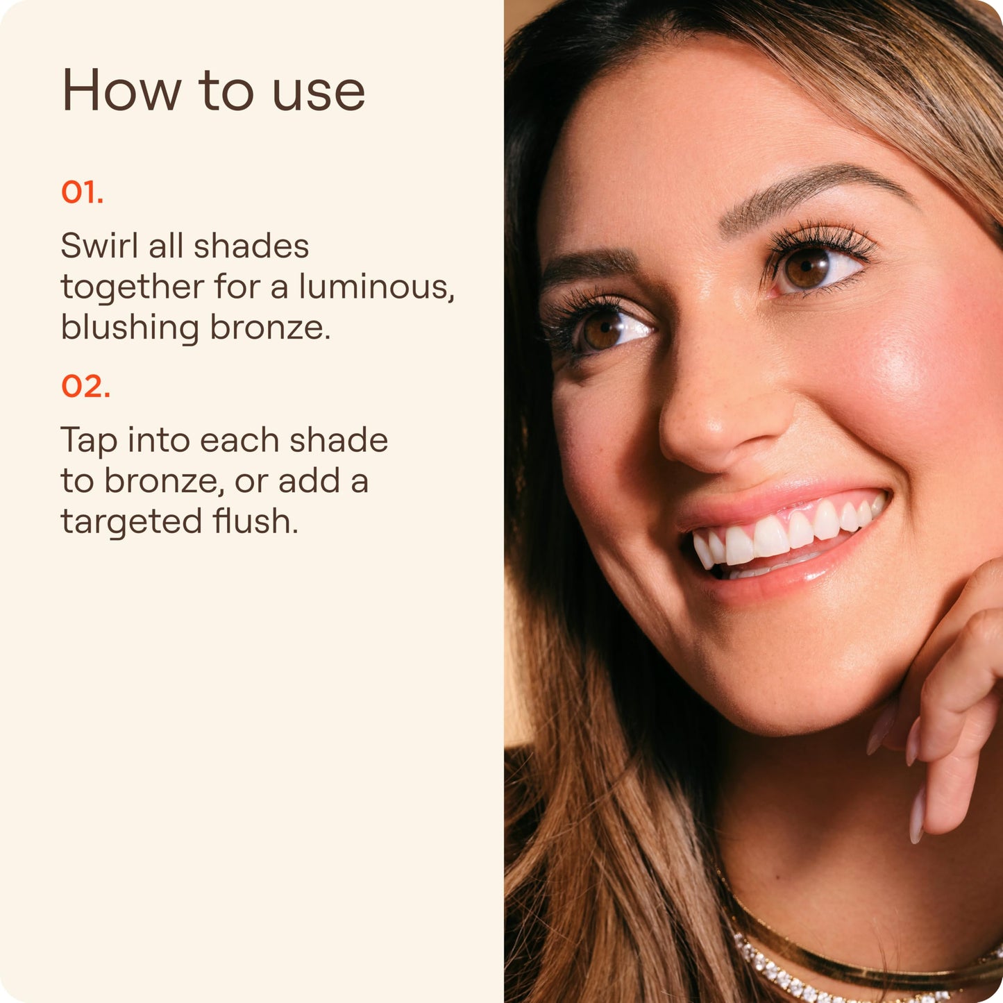 Live Tinted Huebeam Jumbo Gradient Blushing Bronzer - Lightweight, Highly-Pigmented, Buildable & Blendable - Sunkissed, Glowy, Even Toned Skin Face Blush and Bronzer - 15g / 0.5 oz