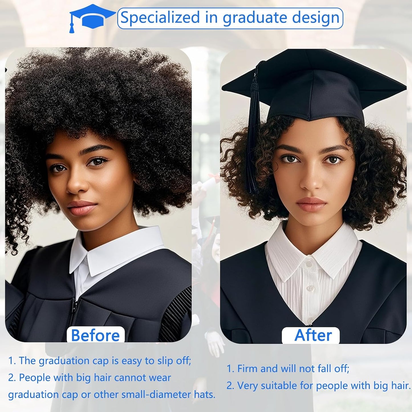 Graduation Cap Headband - Soft Elastic Anti-Slip Band for Men & Women | Perfect Graduation Gift & Ceremony Accessory