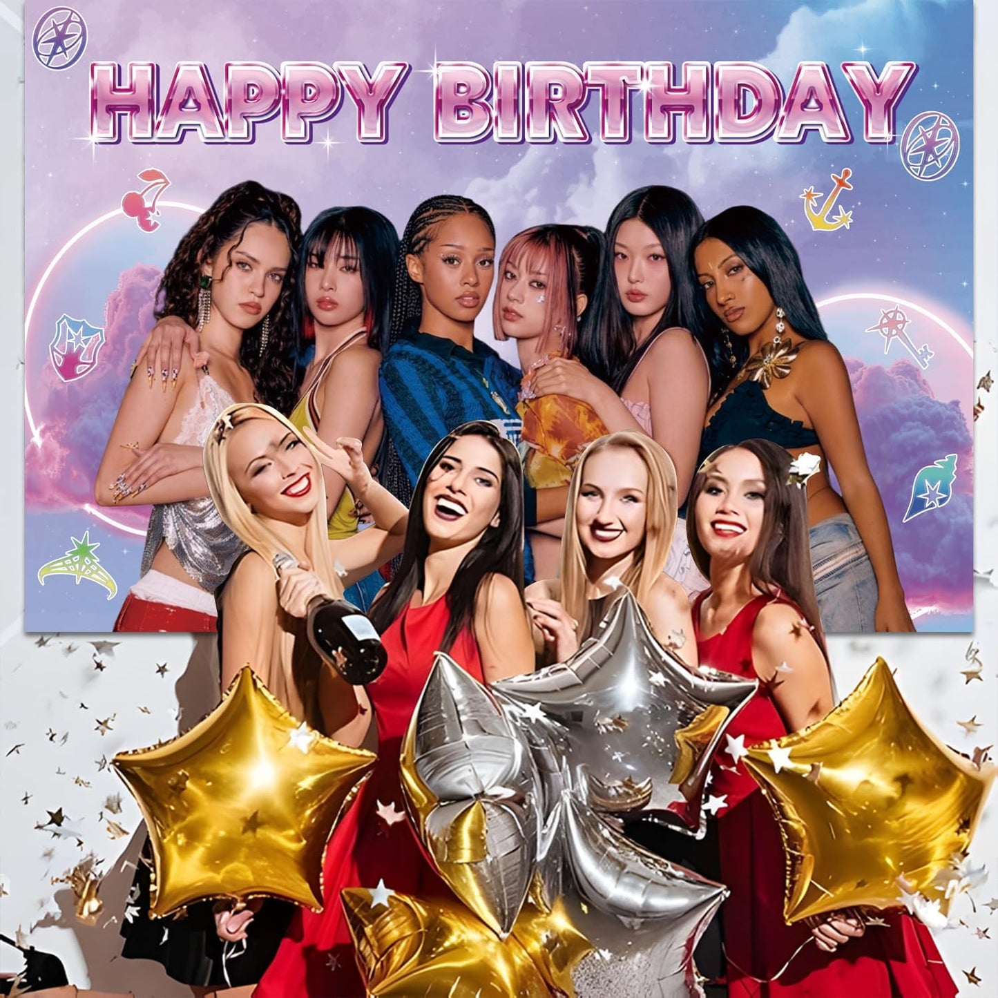 Birthday Decorations Banner - Music Theme Backdrop 5x3Ft | Perfect for Photo Booths & Celebrations