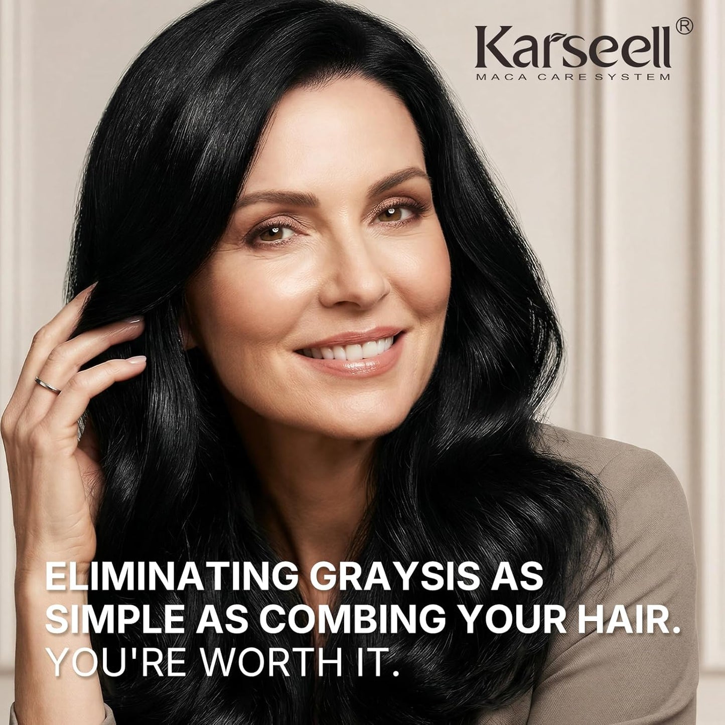Black Hair Dye with Comb Applicator - Ammonia-Free Maca Essence for 100% Gray Coverage | 80ml